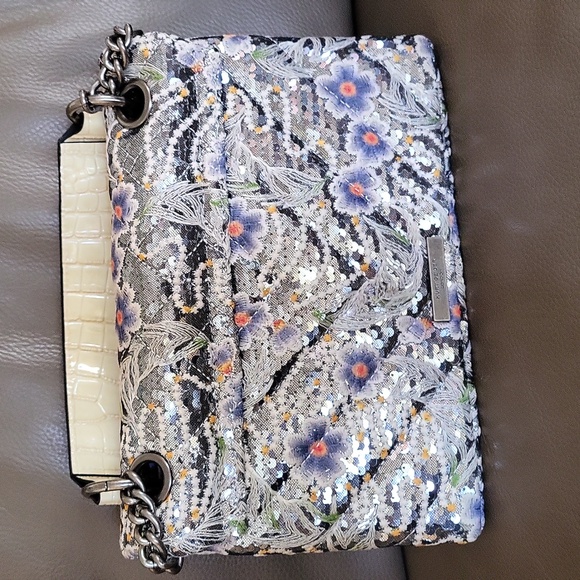 Kurt Geiger kensington embroidered sequin handbag with chain strap - Picture 5 of 13